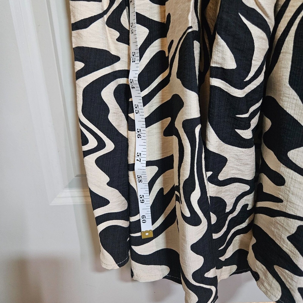 NWOT By Together Anthropologie Maxi Dress Small Abstract Print‎ Black Beige - Picture 12 of 14